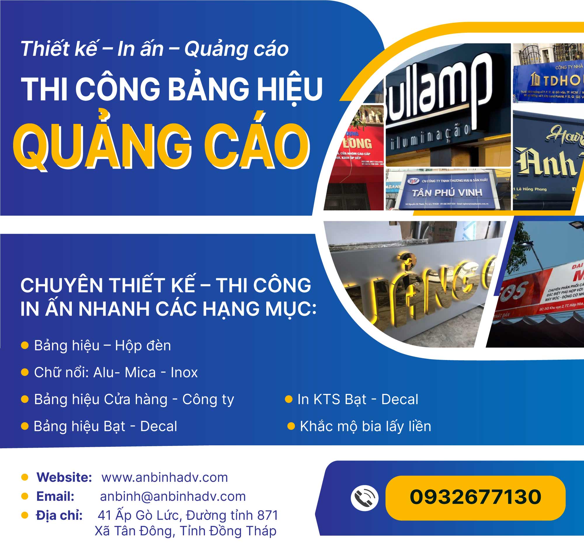 địa chỉ làm bảng hiệu quảng cáo uy tín tại gò công