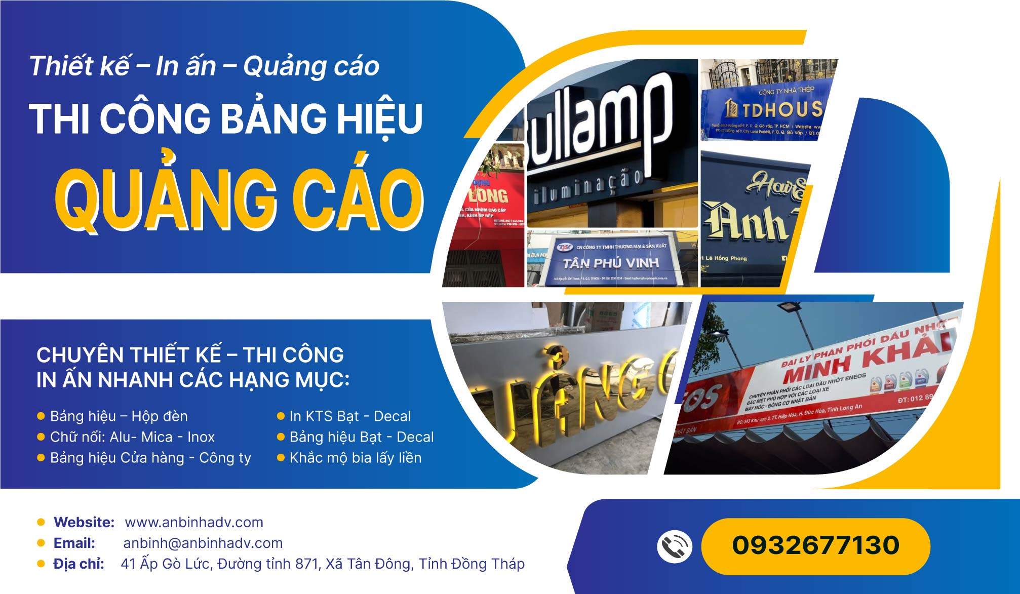 địa chỉ làm bảng hiệu quảng cáo uy tín tại gò công