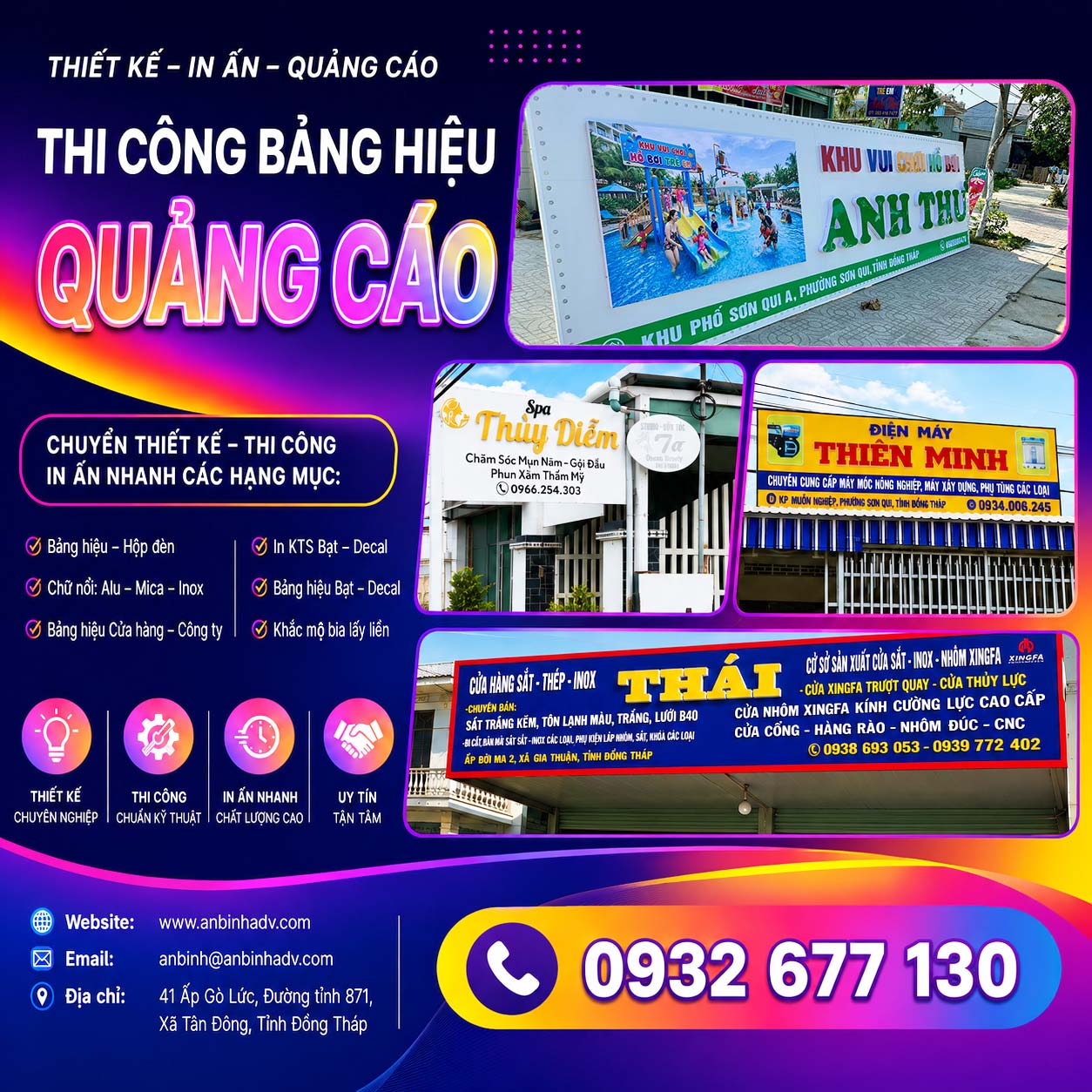 địa chỉ làm bảng hiệu quảng cáo uy tín tại gò công
