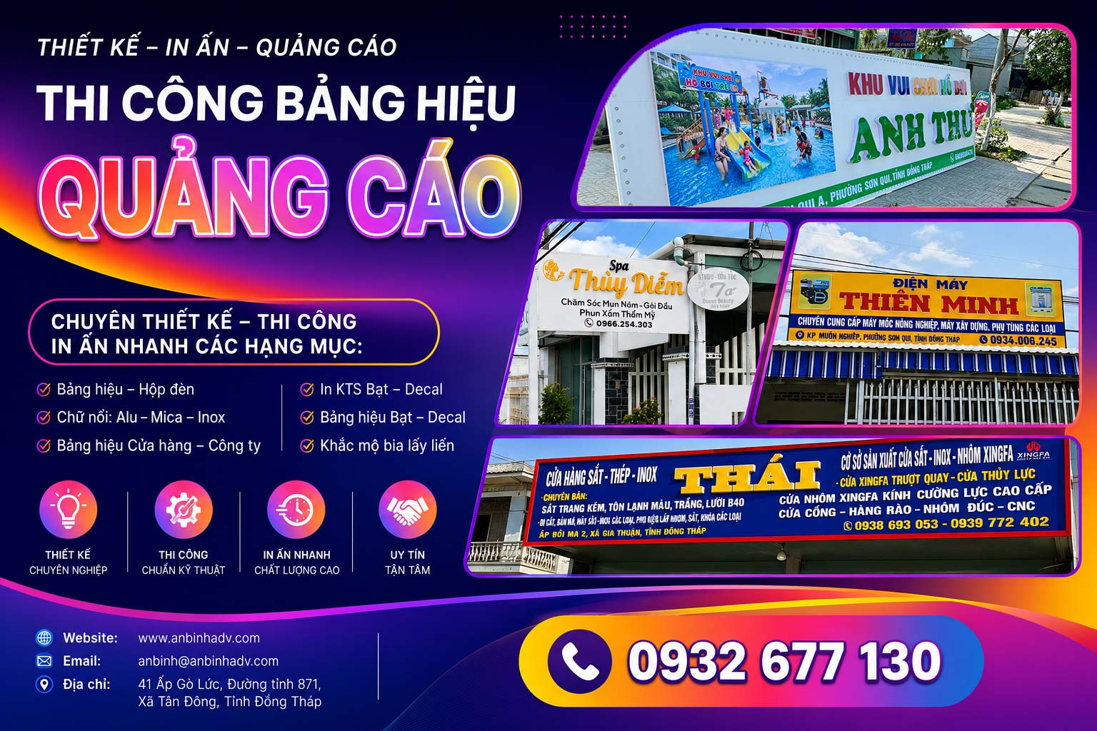 địa chỉ làm bảng hiệu quảng cáo uy tín tại gò công
